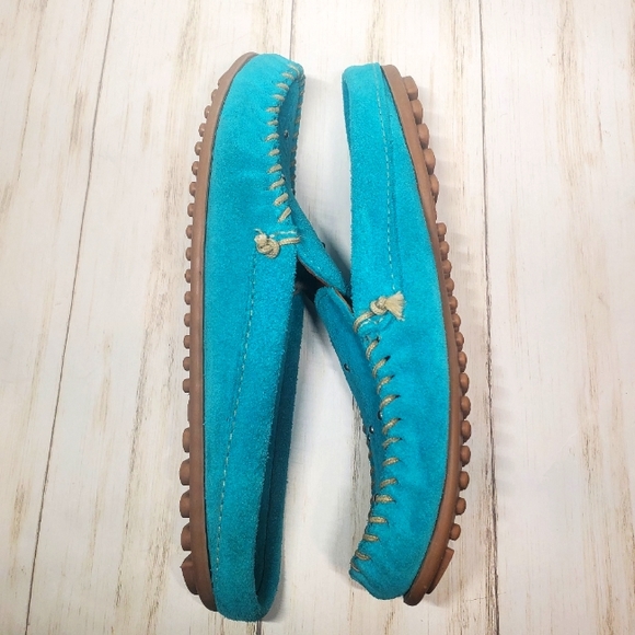 Minnetonka Leila Studded Suede Slip On Mule Moccasin size 6 - Picture 5 of 8